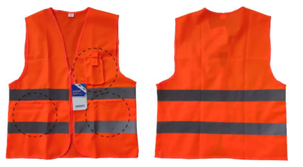 적색 면 안전조끼