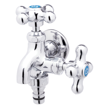 십자 두갈래 수도꼭지